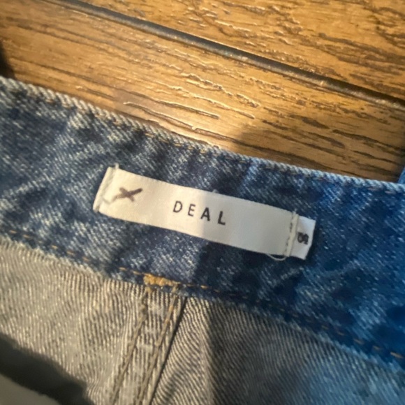 Deal High Rise Belted Denim Straight Leg Size Small B23 - Picture 3 of 6